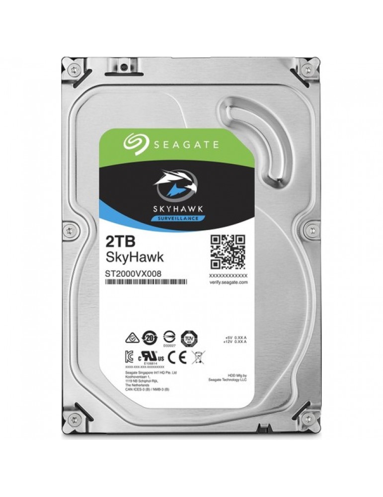 Seagate Skyhawk ST2000VX008 3.5" 2TB Sata 3.0 64MB 180Mb/s 5900Rpm 7/24 Güvenlik Diski